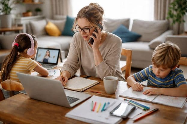 Práca z domu s deťmi