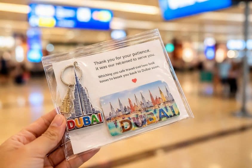 Dotyková rozlúčka na dubajskom letisku
