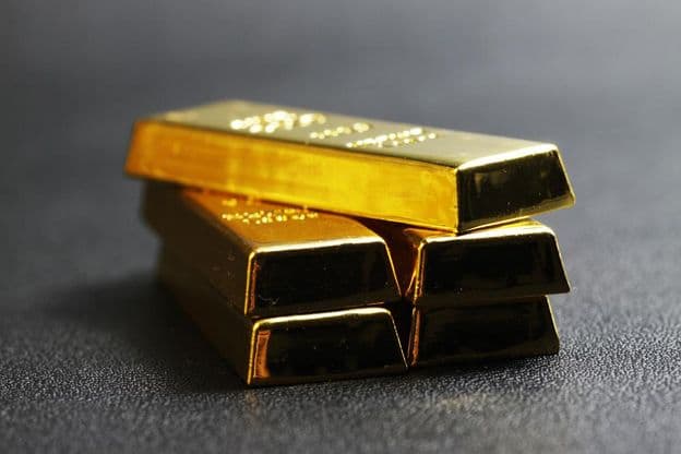 Naskladané 999.9 čisté zlaté prúty