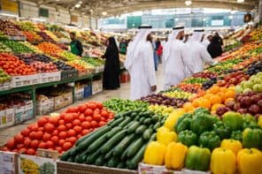 Čerstvý trh v rušnej atmosfére