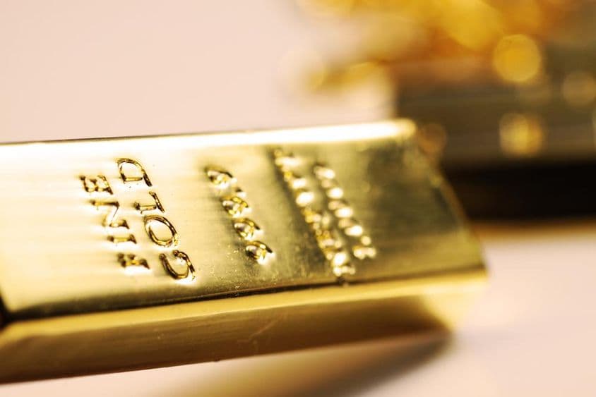 999.9 čistá zlatá tehla