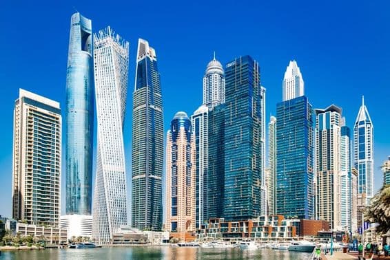 mrakodrapy v Dubaj Marina