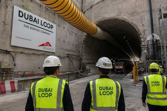 Výstavba tunela pre Dubai Loop