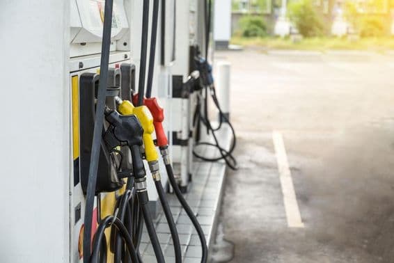 Čerpacie stanice na benzínovej pumpe