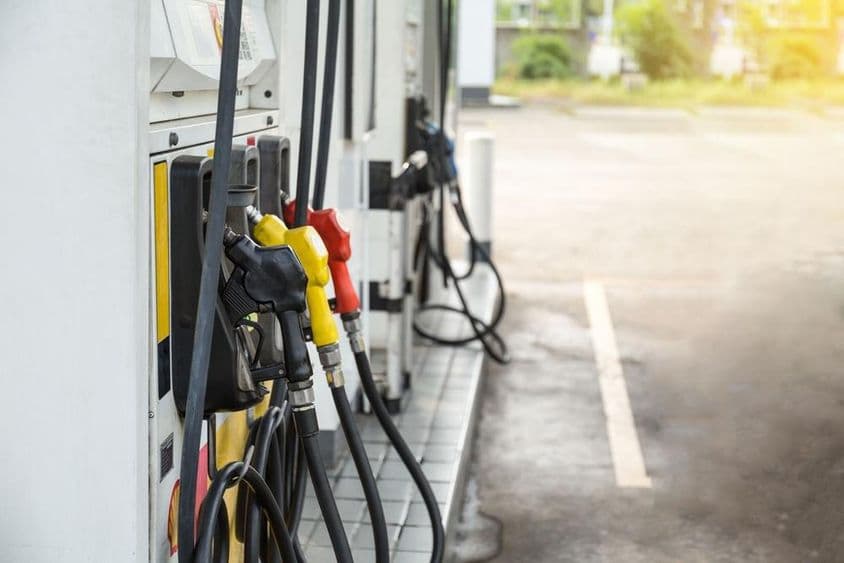Čerpacie stanice na benzínovej pumpe