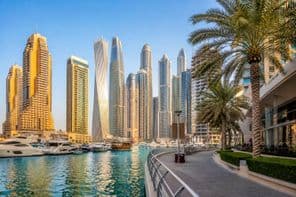 Ranná atmosféra v Dubaj Marina