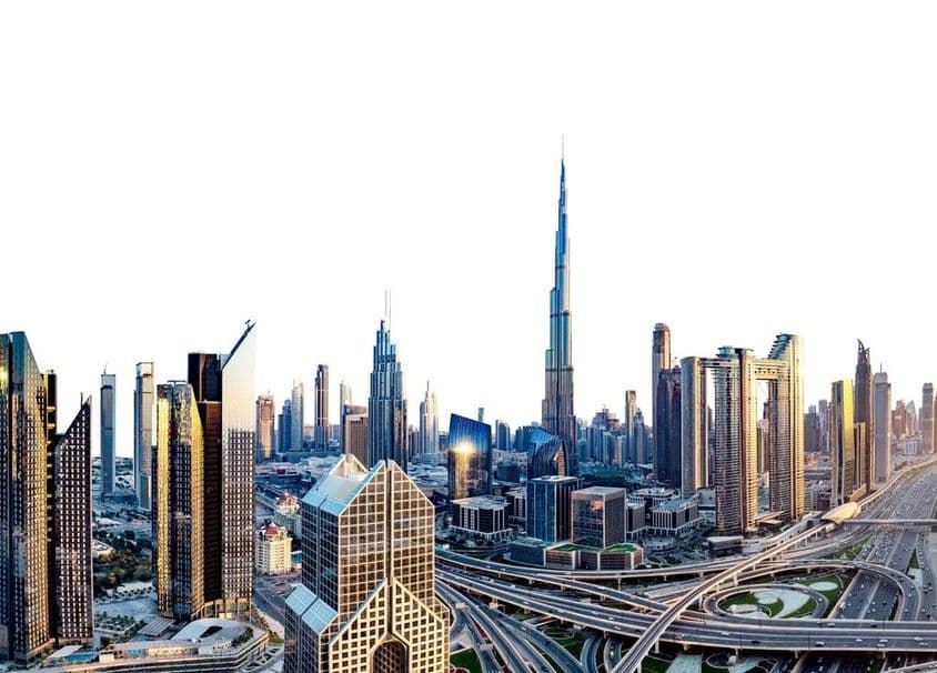 Panoráma Dubaja s Burj Khalifou