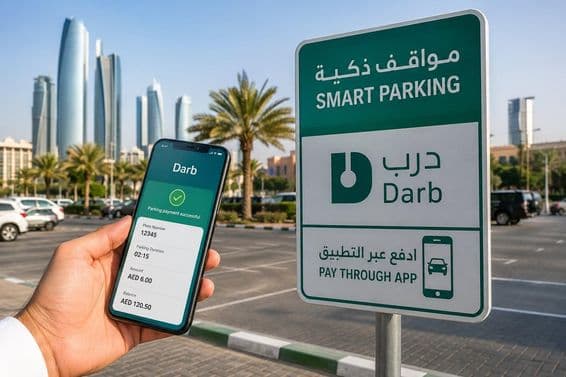 Inteligentné parkovanie v meste Abu Dhabi